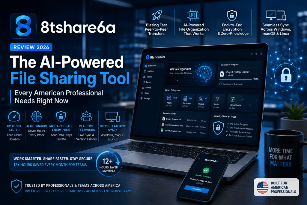 8tshare6a Review 2026: Best AI File Sharing Tool for Fast & Secure Transfers