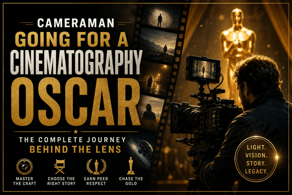 Cameraman going for a cinematography Oscar