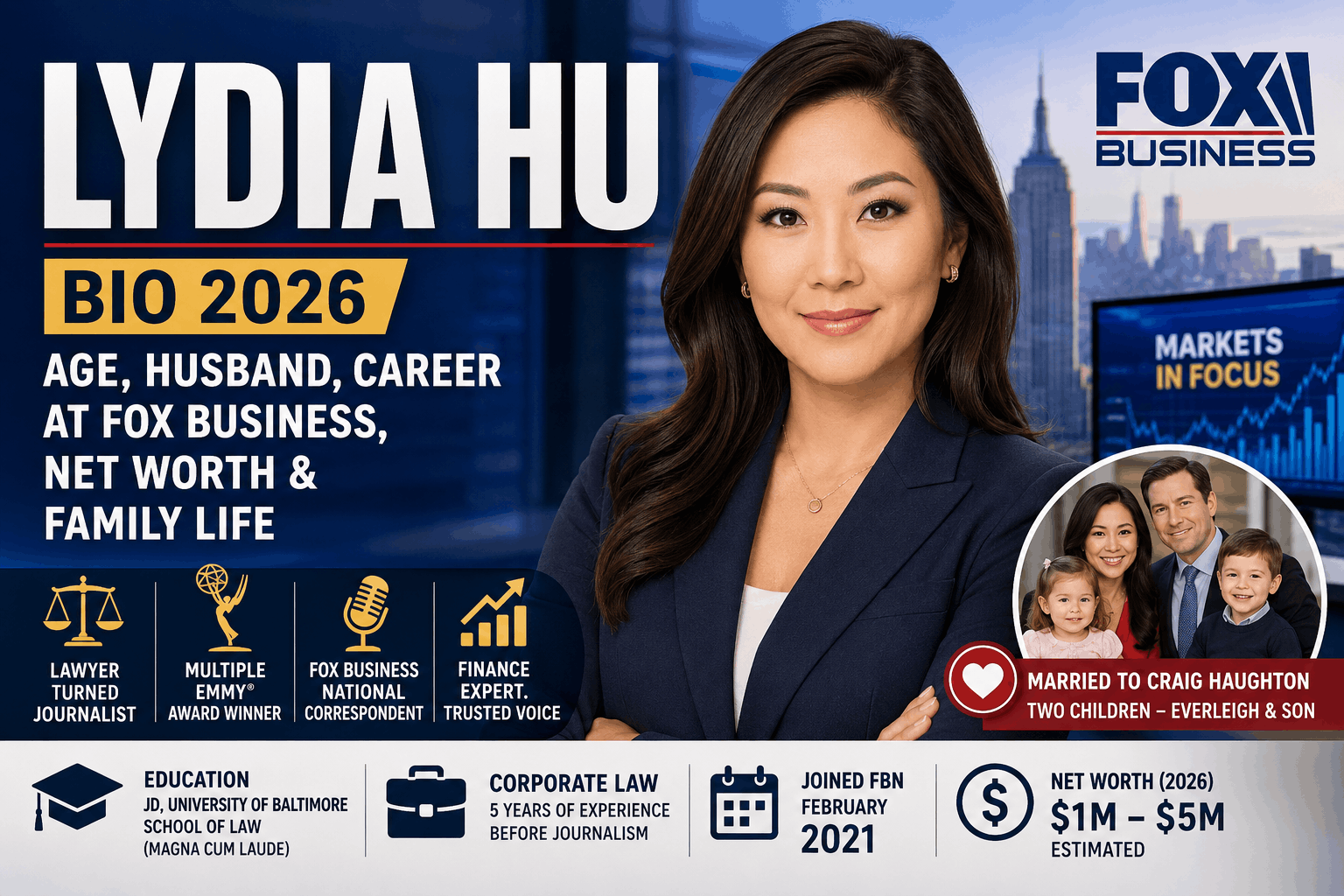 Lydia Hu Bio 2026: Age, Husband, Fox Business Career, Net Worth & Family