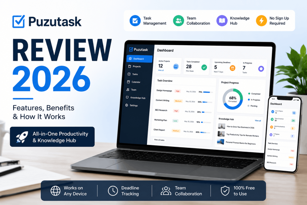 Puzutask Com Review 2026: Best Free Productivity Tool for Teams & Freelancers?